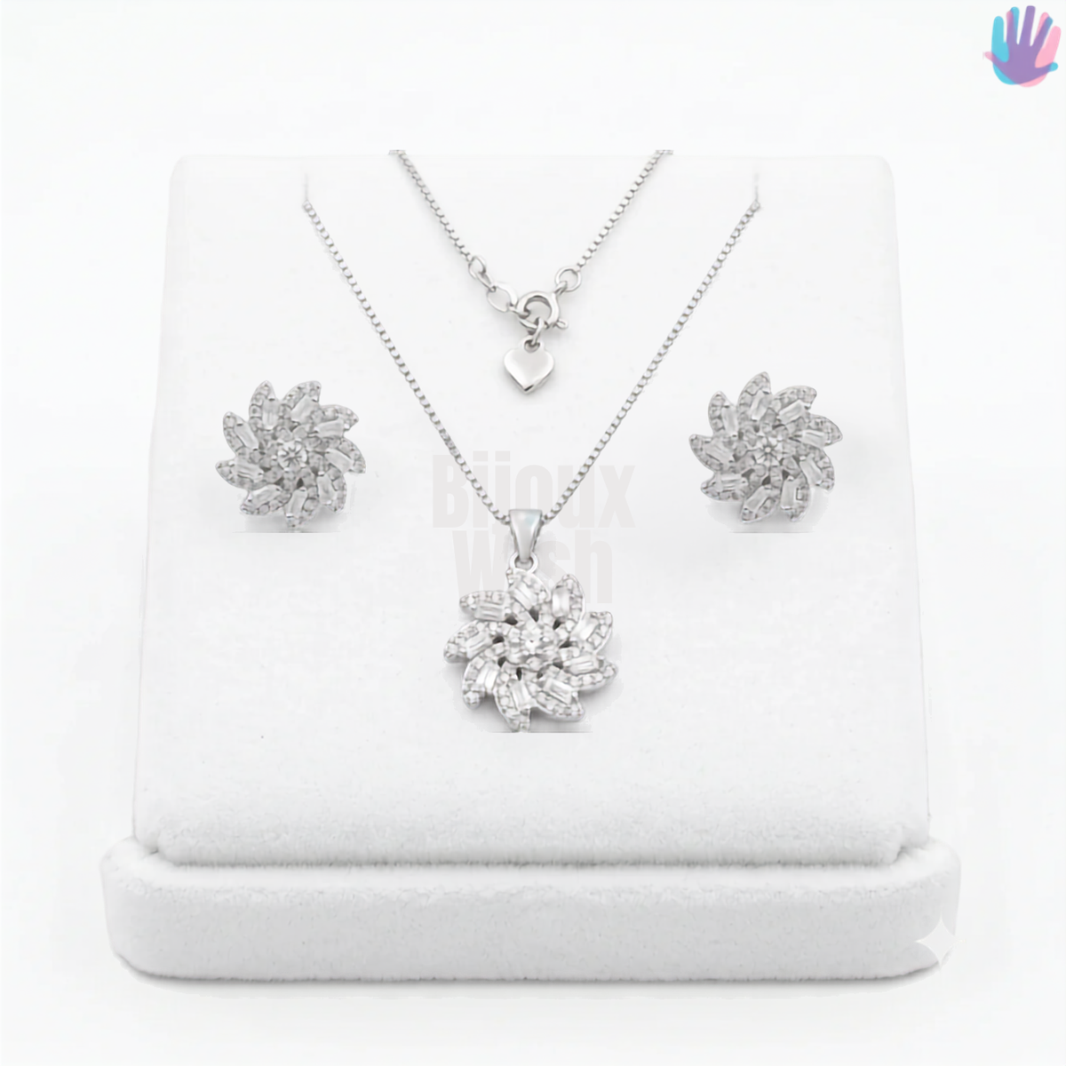 925 Sterling Silver Floral Chain Set | BlissWish