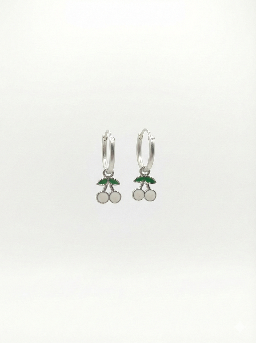 925 Sterling Silver Cherry Kids Hoop Earrings | BlissWish