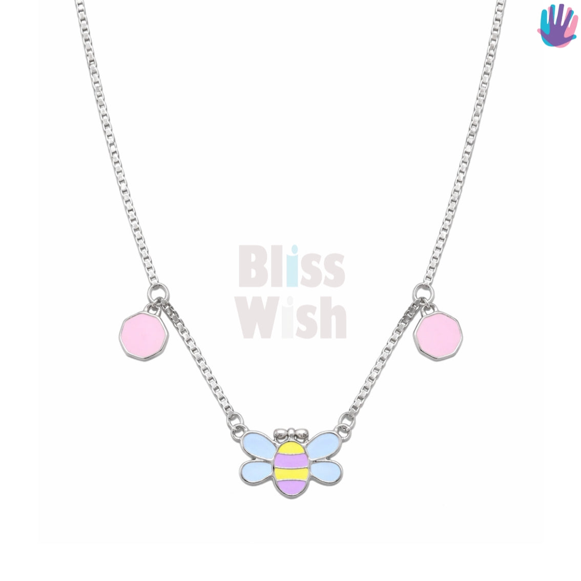 925 Sterling Silver Bee Kids Necklace | BlissWish