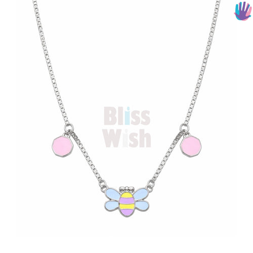 925 Sterling Silver Bee Kids Necklace | BlissWish