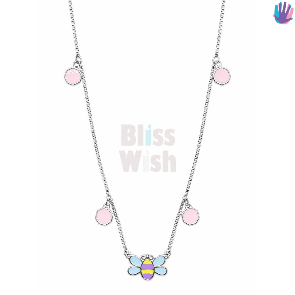 925 Sterling Silver Bee Kids Necklace | BlissWish