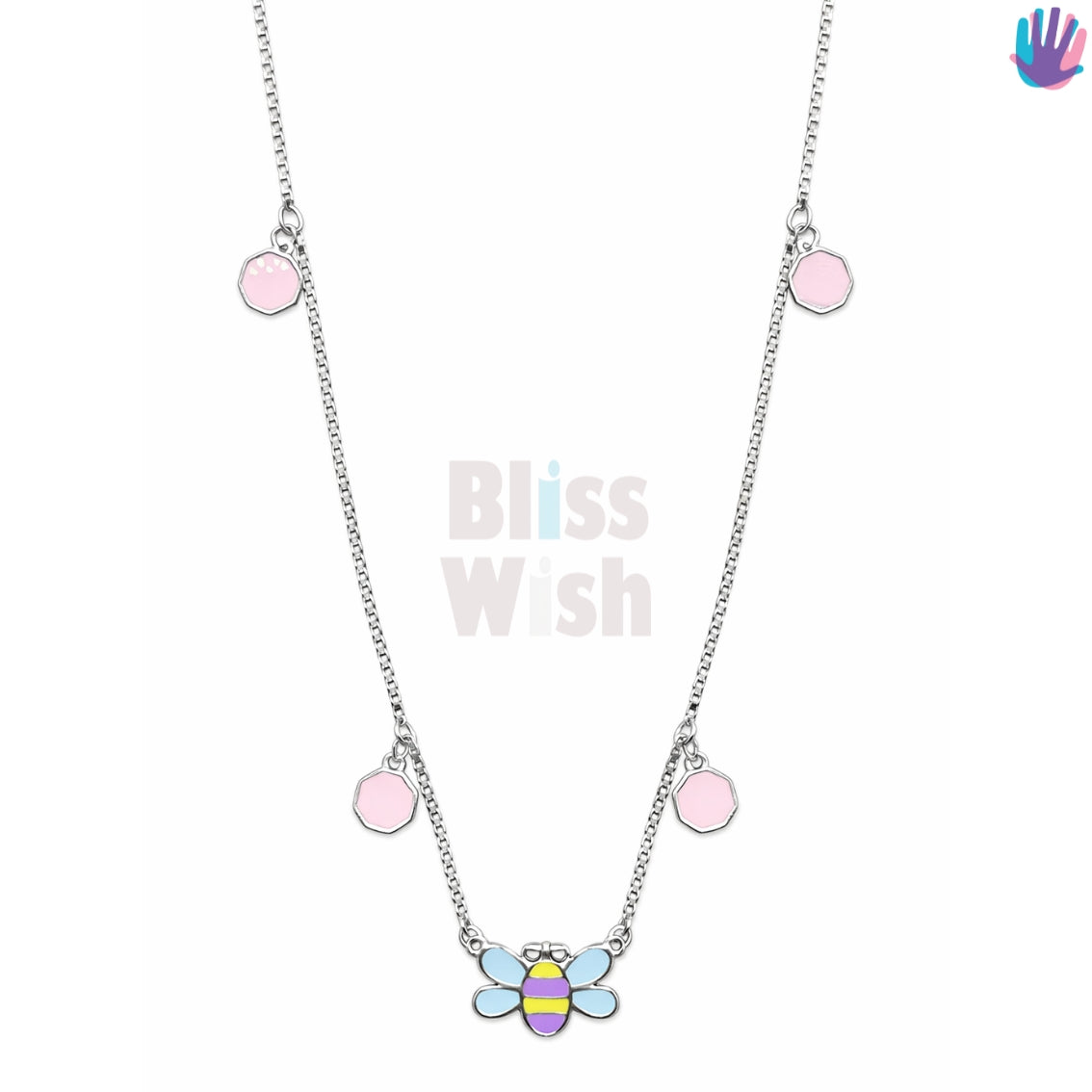 925 Sterling Silver Bee Kids Necklace | BlissWish