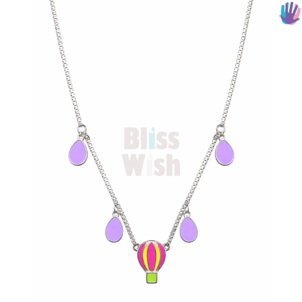 925 Sterling Silver Baloon Kids Necklace | BlissWish