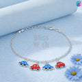 925 Sterling Silver Cars Blue and Red Kids Bracelet or Anklets | BlissWish