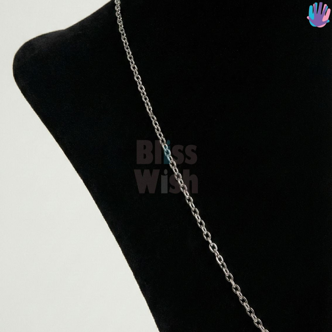 925 Sterling Silver Cable Kids Rhodium Chain | BlissWish