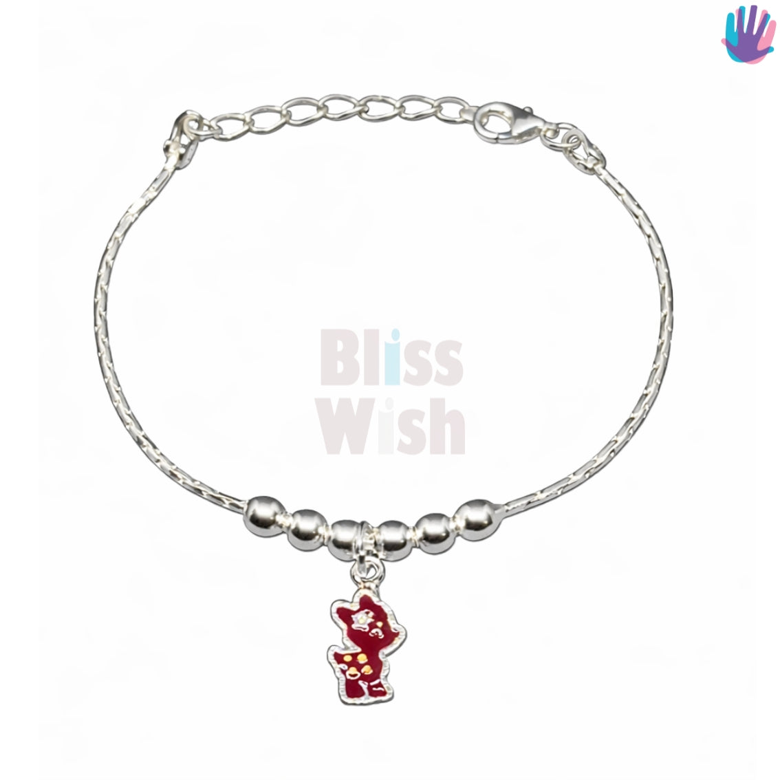 925 Sterling Silver Deer Kids Bracelet or Anklet | BlissWish