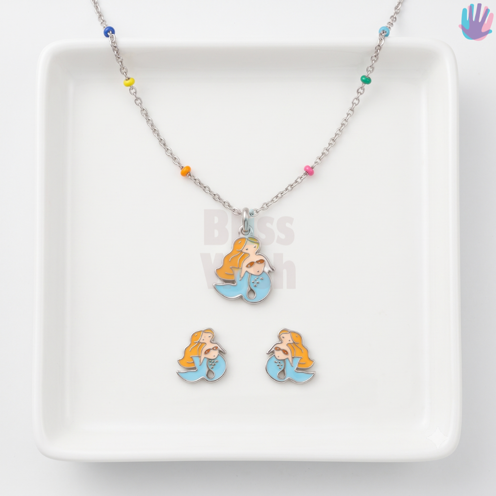 925 Sterling Silver Mermaid Jewelry Set | BlissWish