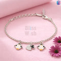 925 Sterling Silver White Penguin Kids Bracelet or Anklet | BlissWish
