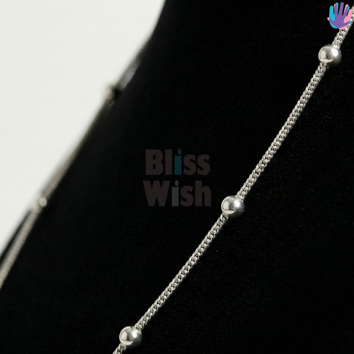 925 Sterling Silver Snake with ball Kids Rhodium Chain | BlissWish