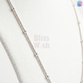 925 Sterling Silver Snake with ball Rhodium Chain | BlissWish