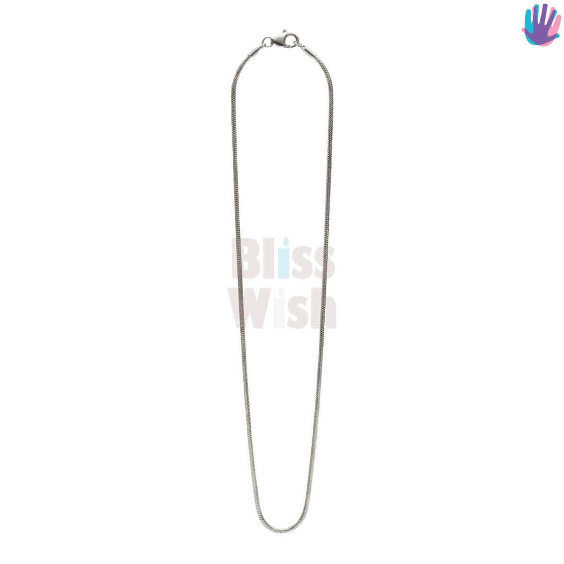 925 Sterling Silver Snake Kids Rhodium Chain | BlissWish