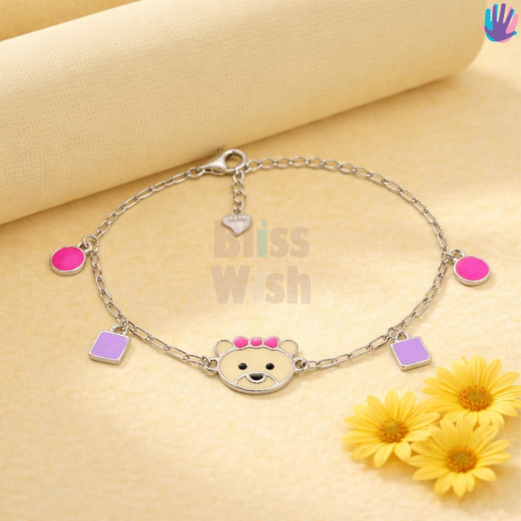 925 Sterling Silver Yellow Teddy Kids Bracelet or Anklet | BlissWish