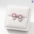 925 Sterling Silver Girl without Stone Ear Studs | BlissWish