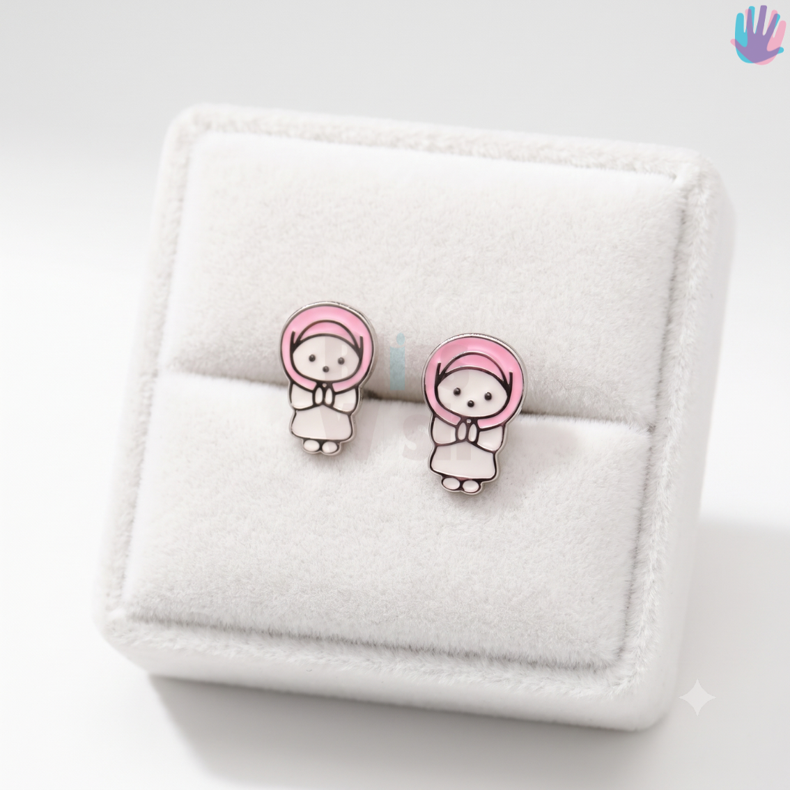 925 Sterling Silver Girl without Stone Ear Studs | BlissWish