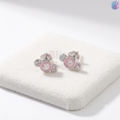 925 Sterling Silver Girl with top and bottom Stones Ear Studs | BlissWish