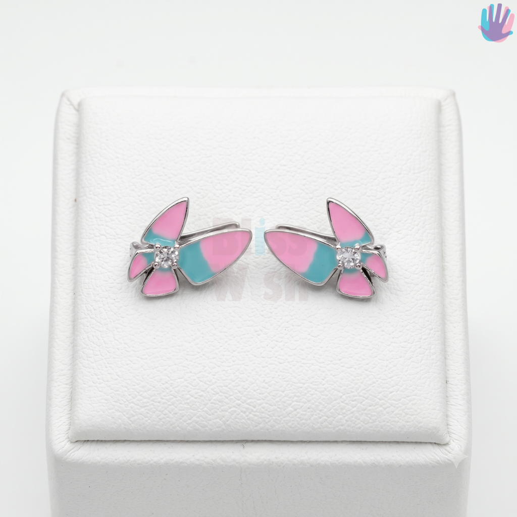 925 Sterling Silver Butterfly Latch Back (Bali) Earrings | BlissWish