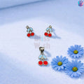 925 Sterling Silver Cherry with leaves Kids Jewelry Combo | BlissWish