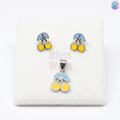 925 Sterling Silver Cherry with leaves Jewelry Combo | BlissWish