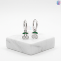 925 Sterling Silver Cherry Hoop Earrings | BlissWish