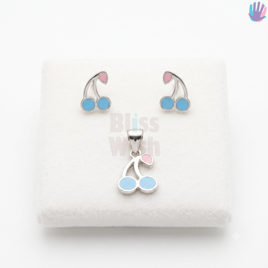 925 Sterling Silver Cherry without leaves Jewelry Combo | BlissWish