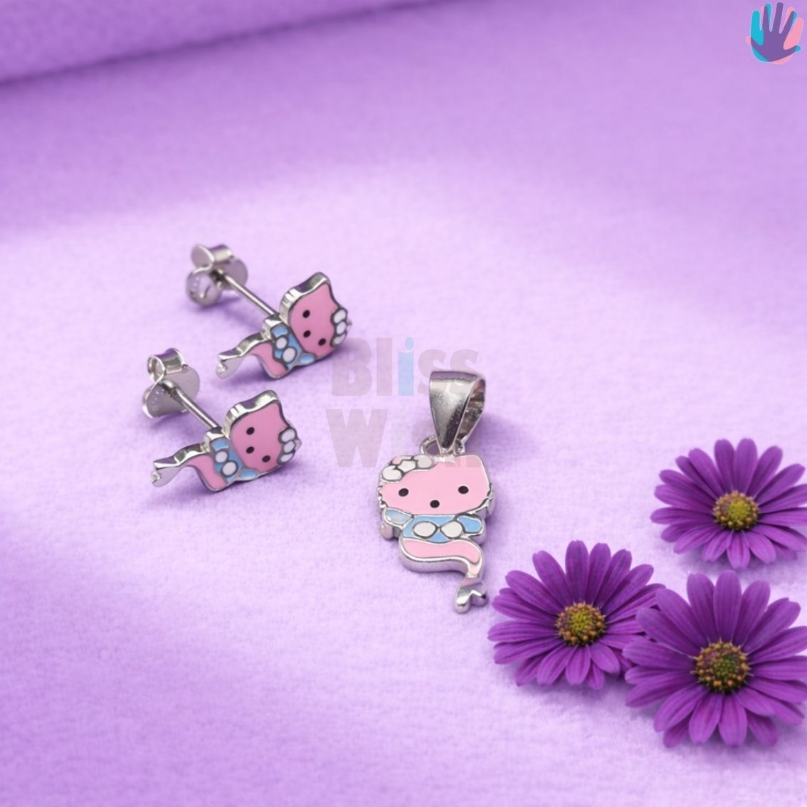 925 Sterling Silver Hello Kitty Fish Kids Jewelry Combo | BlissWish
