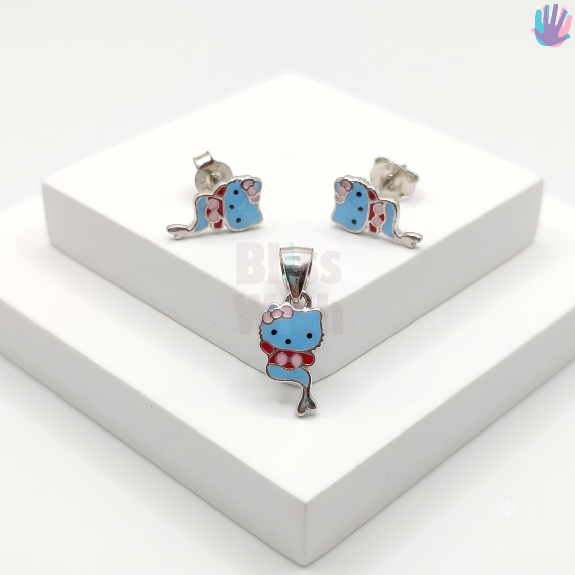 925 Sterling Silver Hello Kitty Fish Kids Jewelry Combo | BlissWish