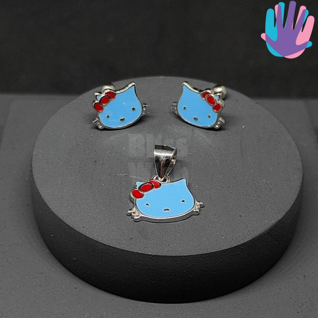 925 Silver Hello Kitty Face Kids Jewelry Combo | BlissWish