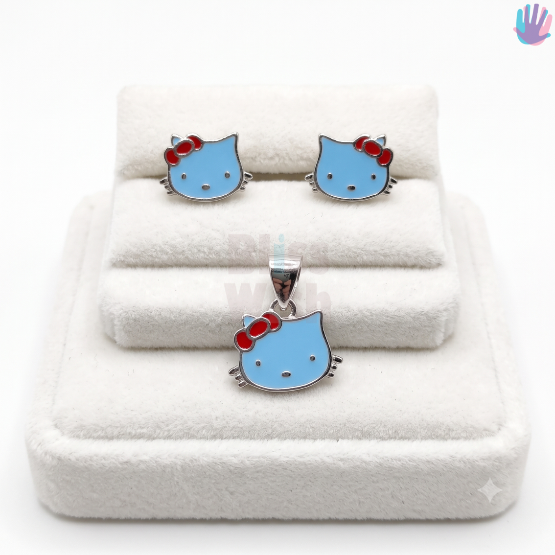 925 Silver Hello Kitty Face Kids Jewelry Combo | BlissWish