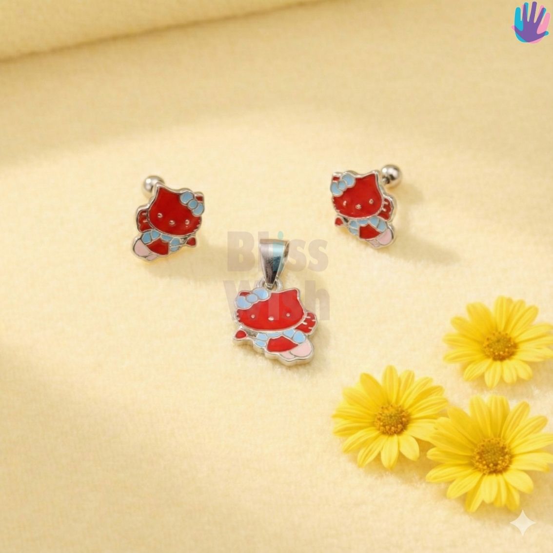 925 Sterling Silver Hello Kitty Kids Jewelry Combo | BlissWish