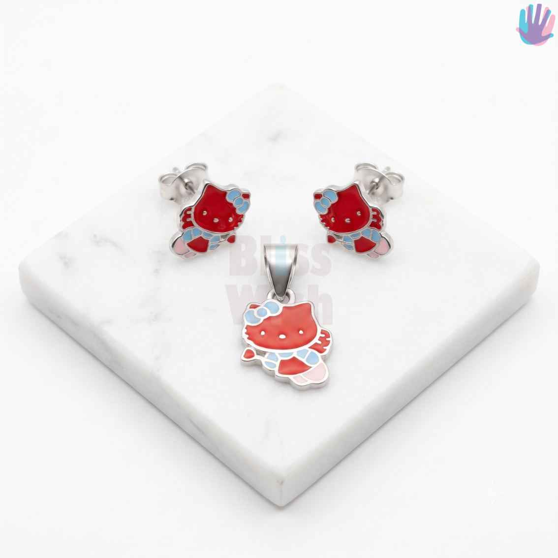 925 Sterling Silver Hello Kitty Kids Jewelry Combo | BlissWish