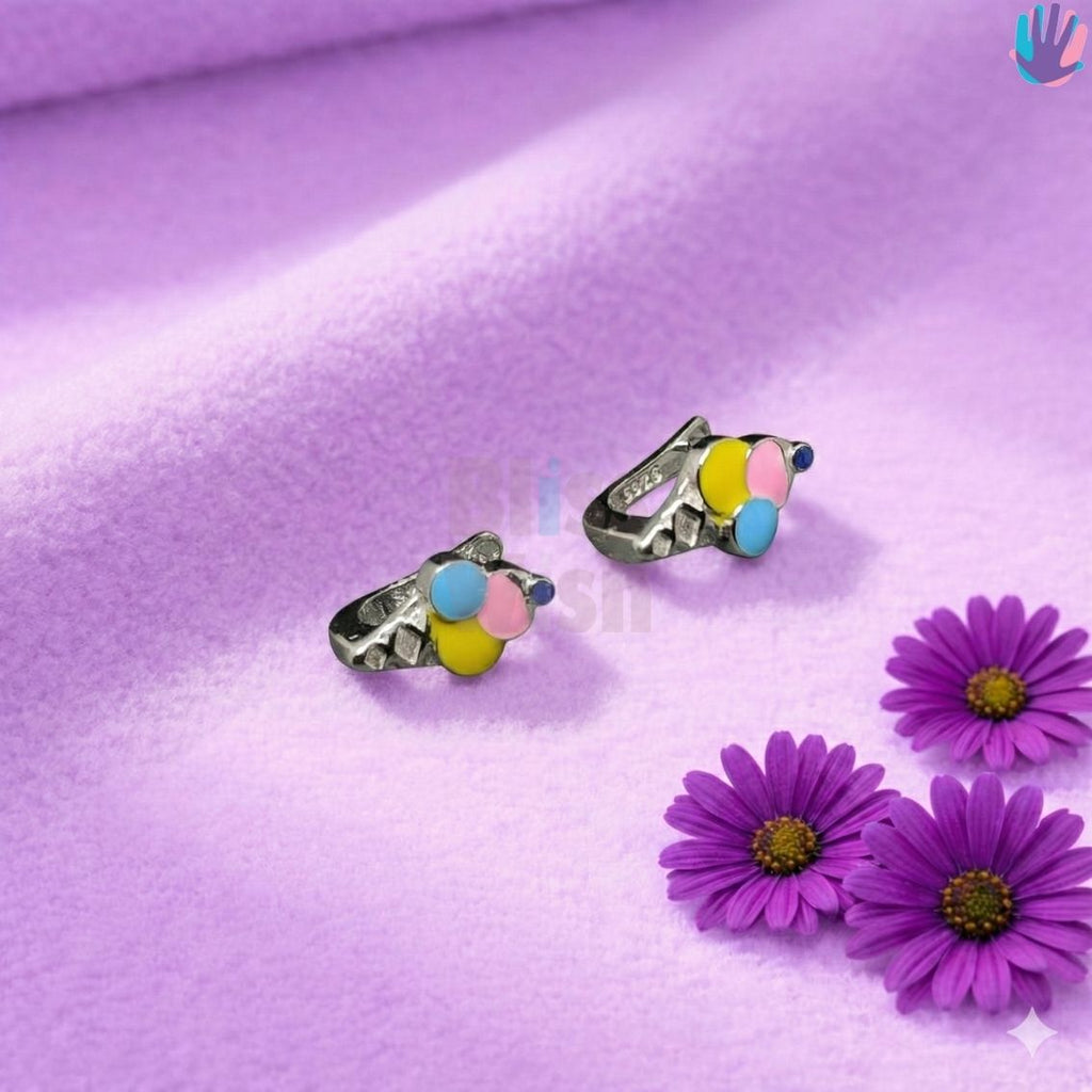 925 Sterling Silver Ice Cream Kids Latch Back (Bali) Earrings | BlissWish