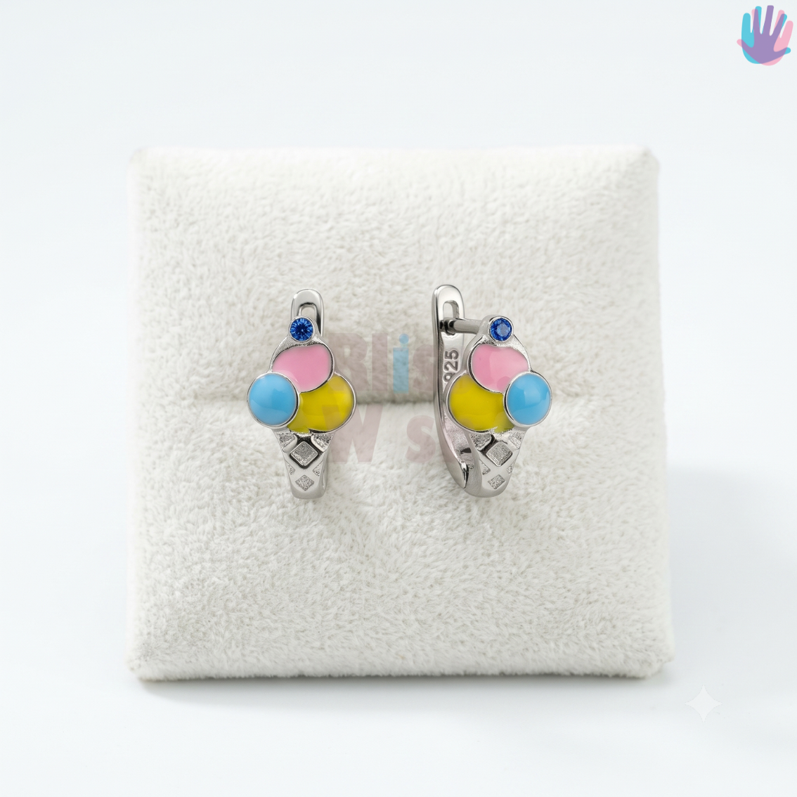 925 Sterling Silver Ice Cream Latch Back (Bali) Earrings | BlissWish