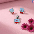 925 Sterling Silver Kitty with Bow Kids Jewelry Combo | BlissWish