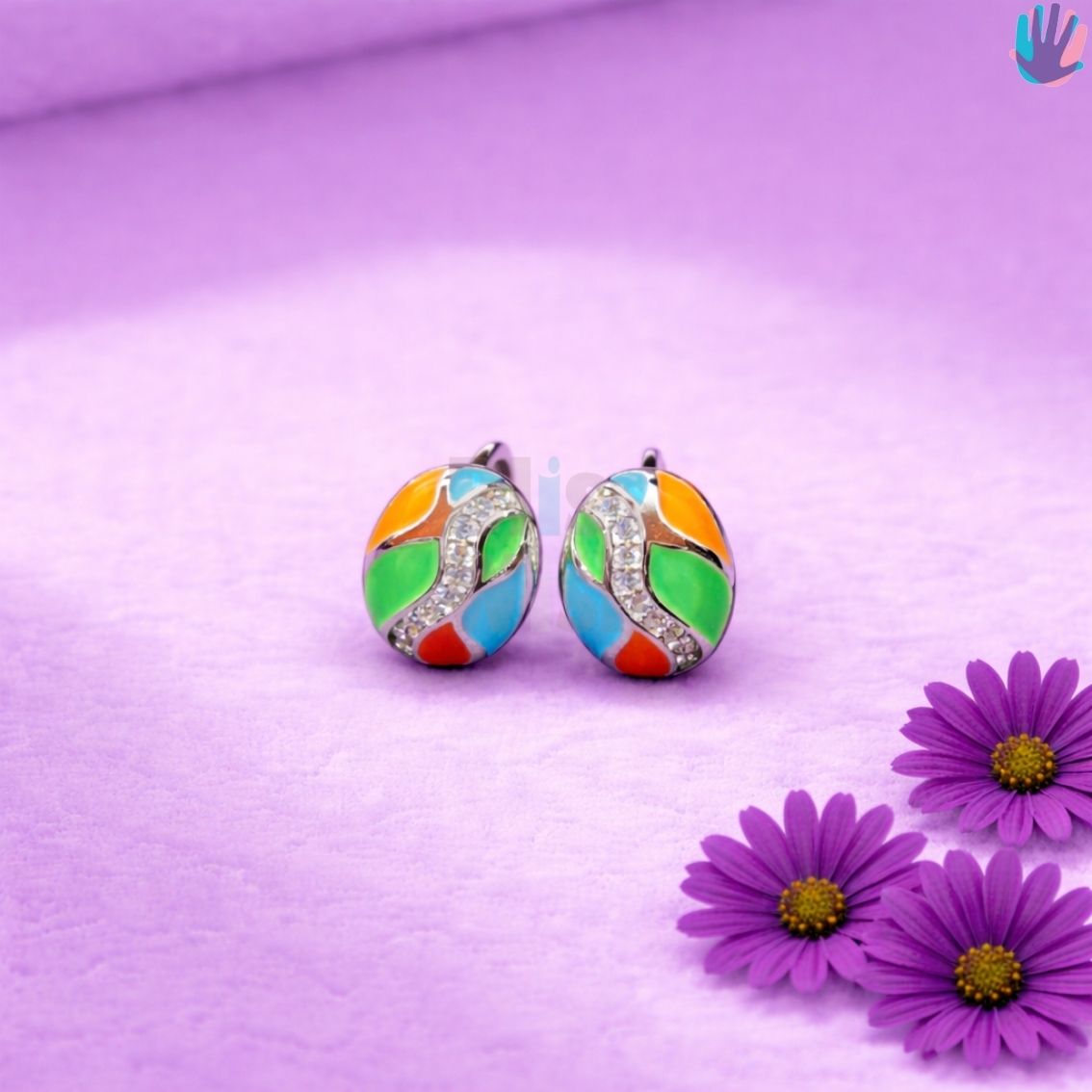 925 Sterling Silver Oval Kids Latch Back (Bali) Earrings | BlissWish