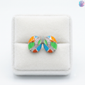 925 Sterling Silver Oval Latch Back (Bali) Earrings | BlissWish