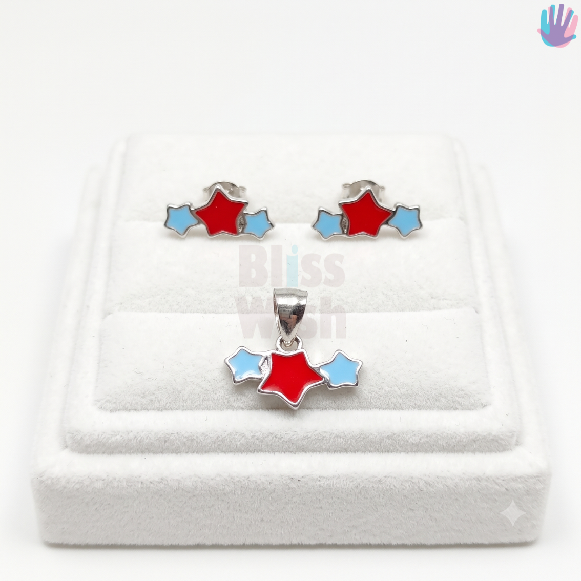 925 Sterling Silver Three Stars Jewelry Combo | BlissWish