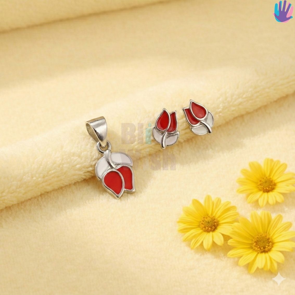 925 Sterling Silver Tulip Kids Jewelry Combo | BlissWish