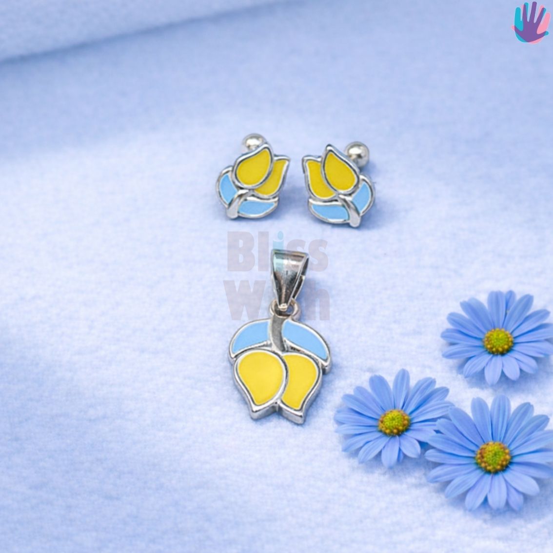 925 Sterling Silver Tulip Kids Jewelry Combo | BlissWish