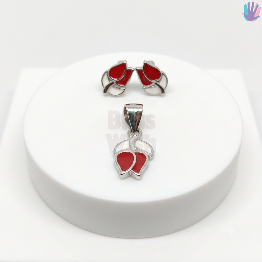 925 Sterling Silver Tulip Jewelry Combo | BlissWish