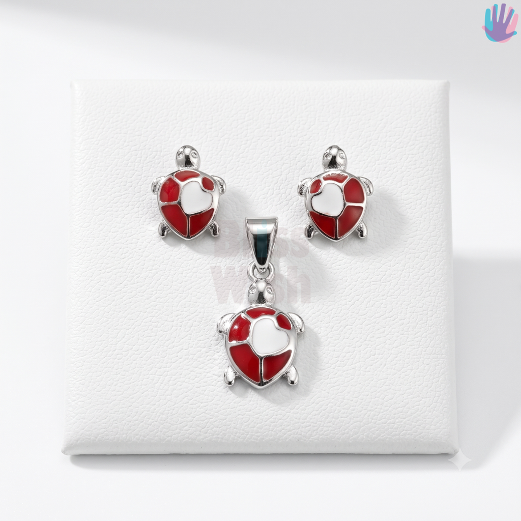 925 Sterling Silver Tortoise Jewelry Combo | BlissWish