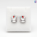 925 Sterling Silver Unicorn Latch Back (Bali) Earrings | BlissWish