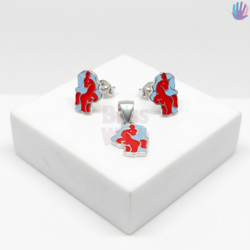 925 Sterling Silver Unicorn Kids Jewelry Combo | BlissWish