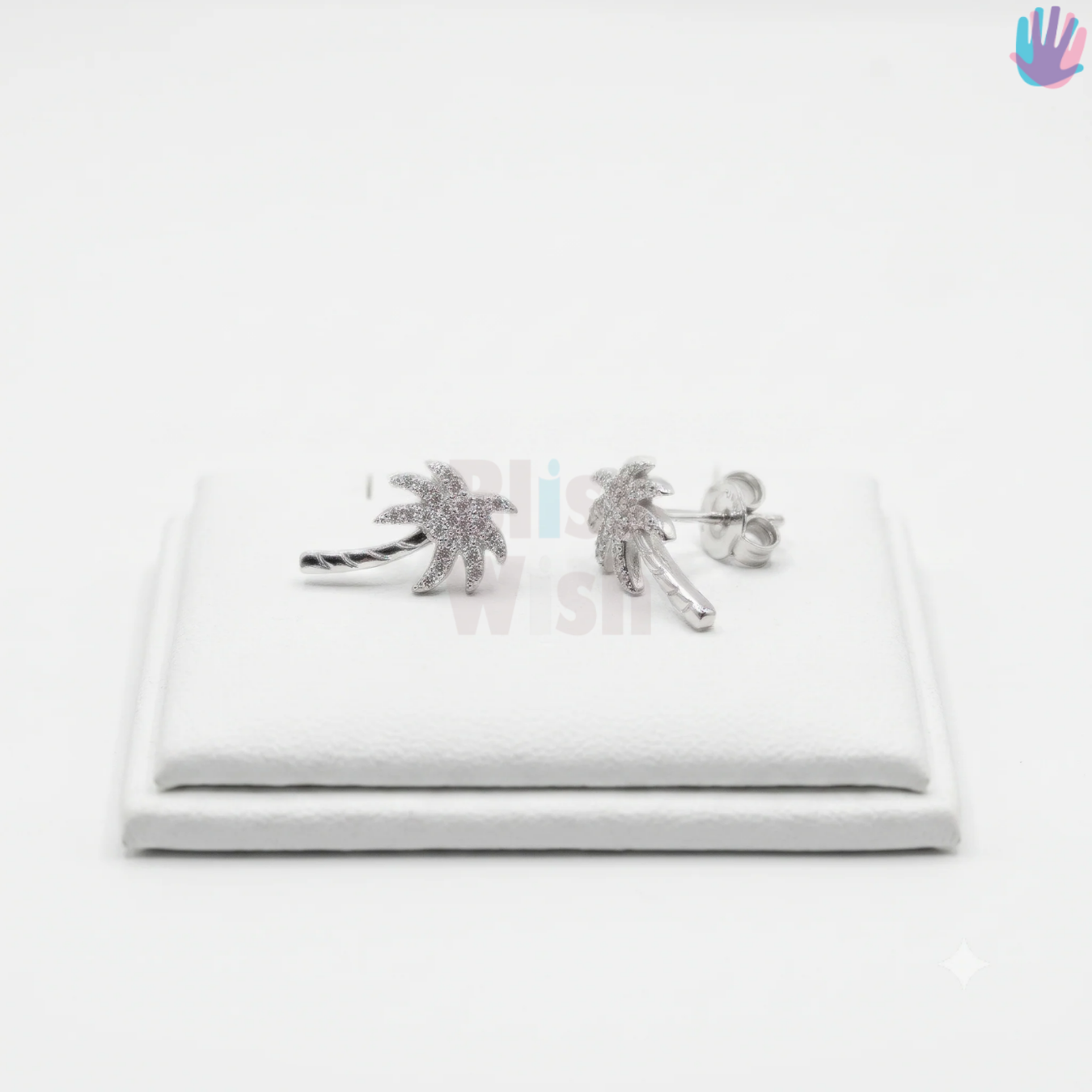 925 Sterling Silver Coconut tree Ear Studs | BlissWish
