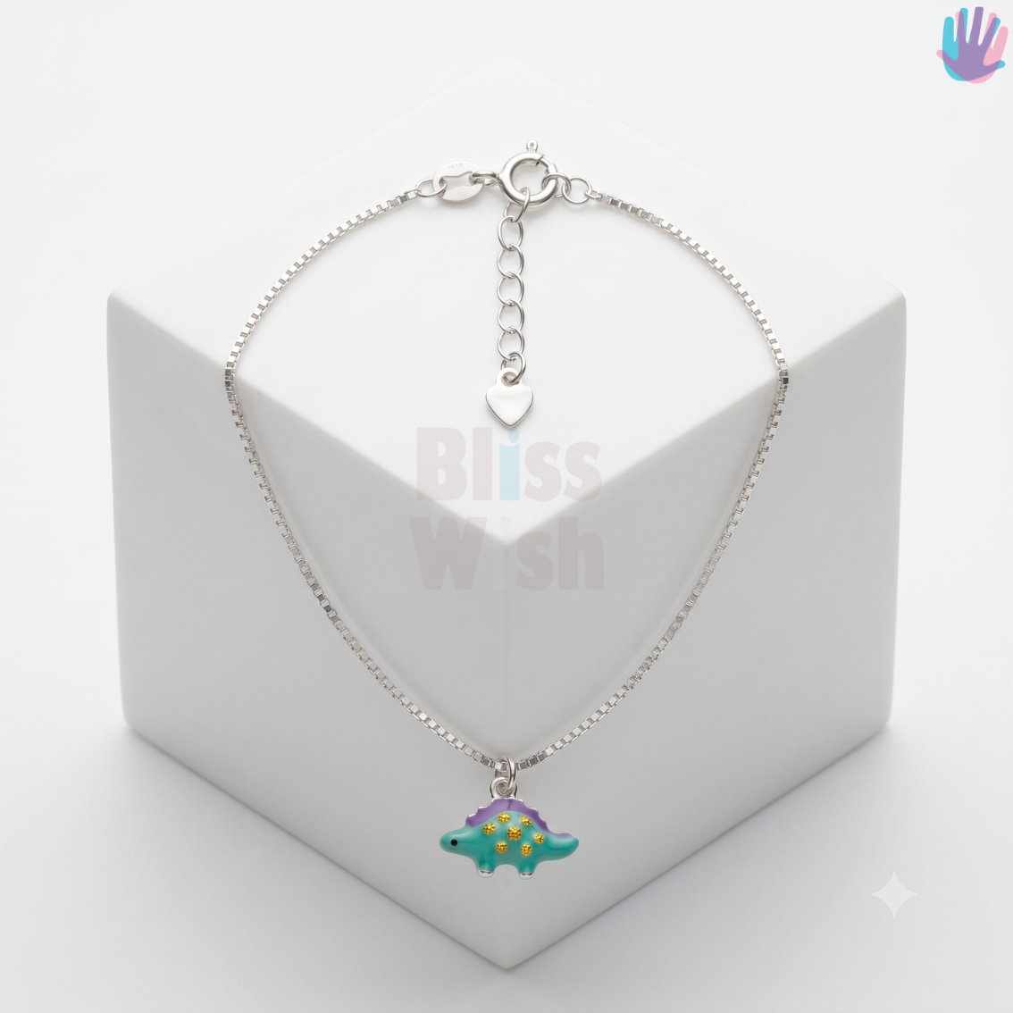 925 Sterling Silver Dino Necklace | BlissWish