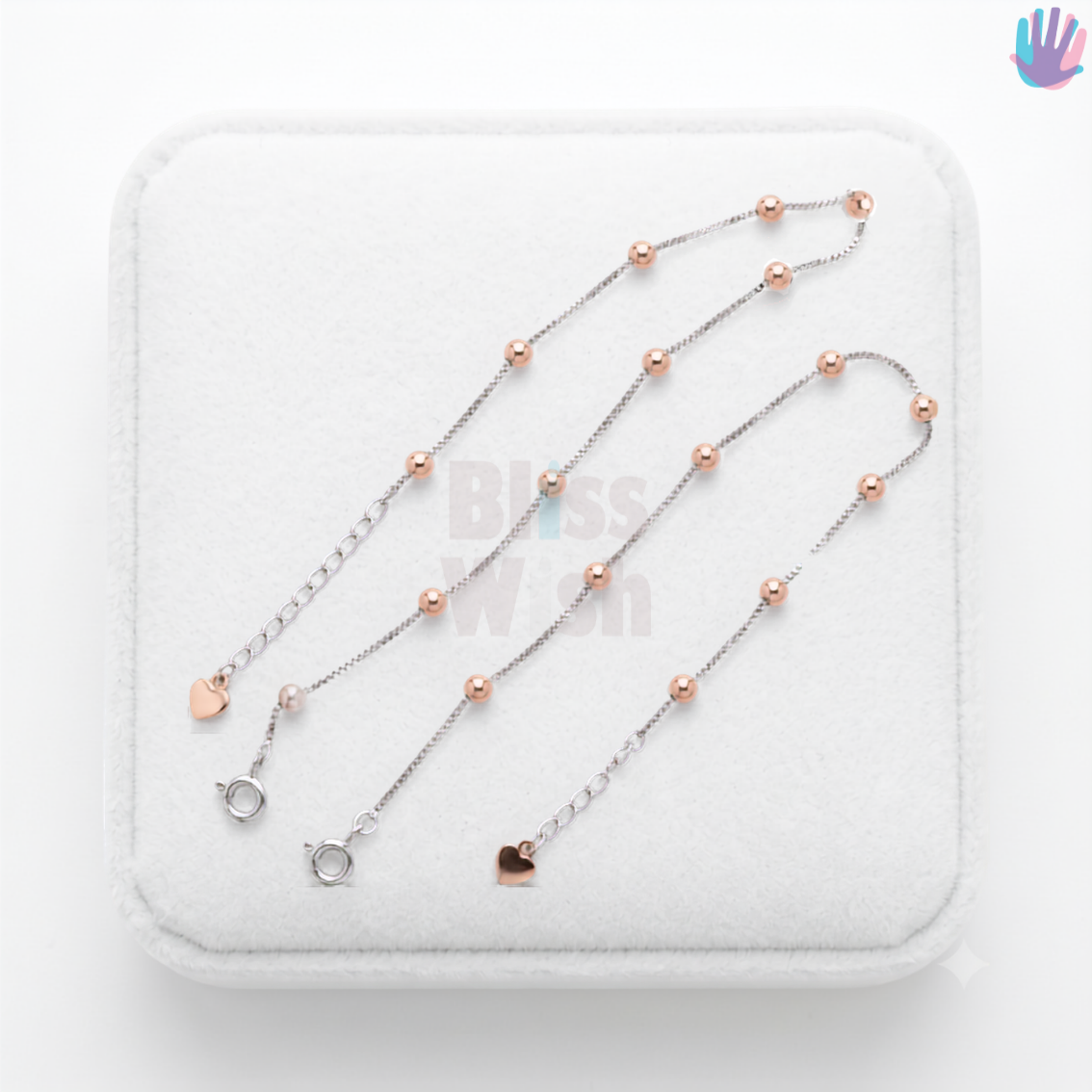 925 Sterling Silver Ball Anklet | BlissWish