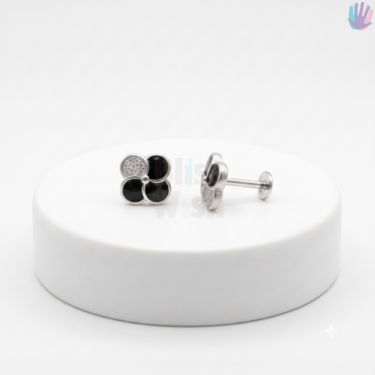 925 Sterling Silver Clover Ear Studs | BlissWish