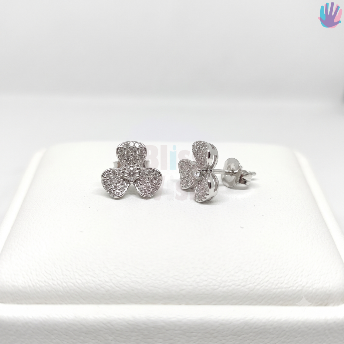 925 Sterling Silver Clover EarStuds | BlissWish