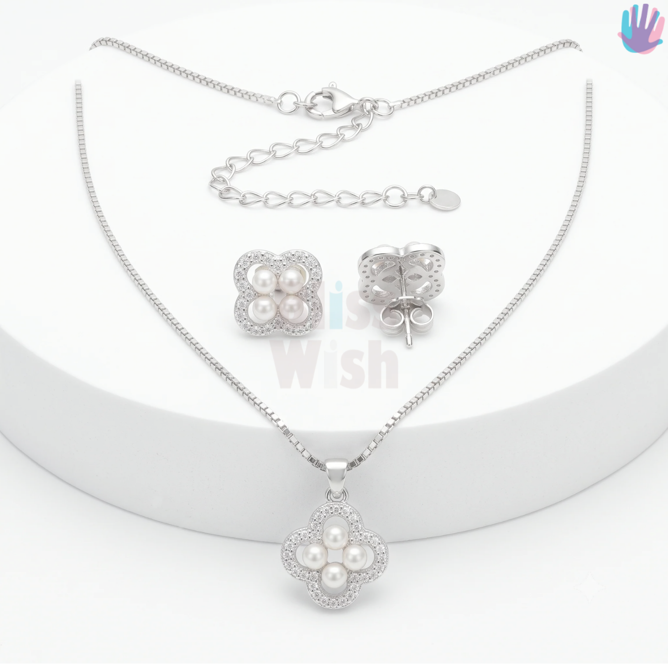 925 Sterling Silver Clover Chain Set | BlissWish