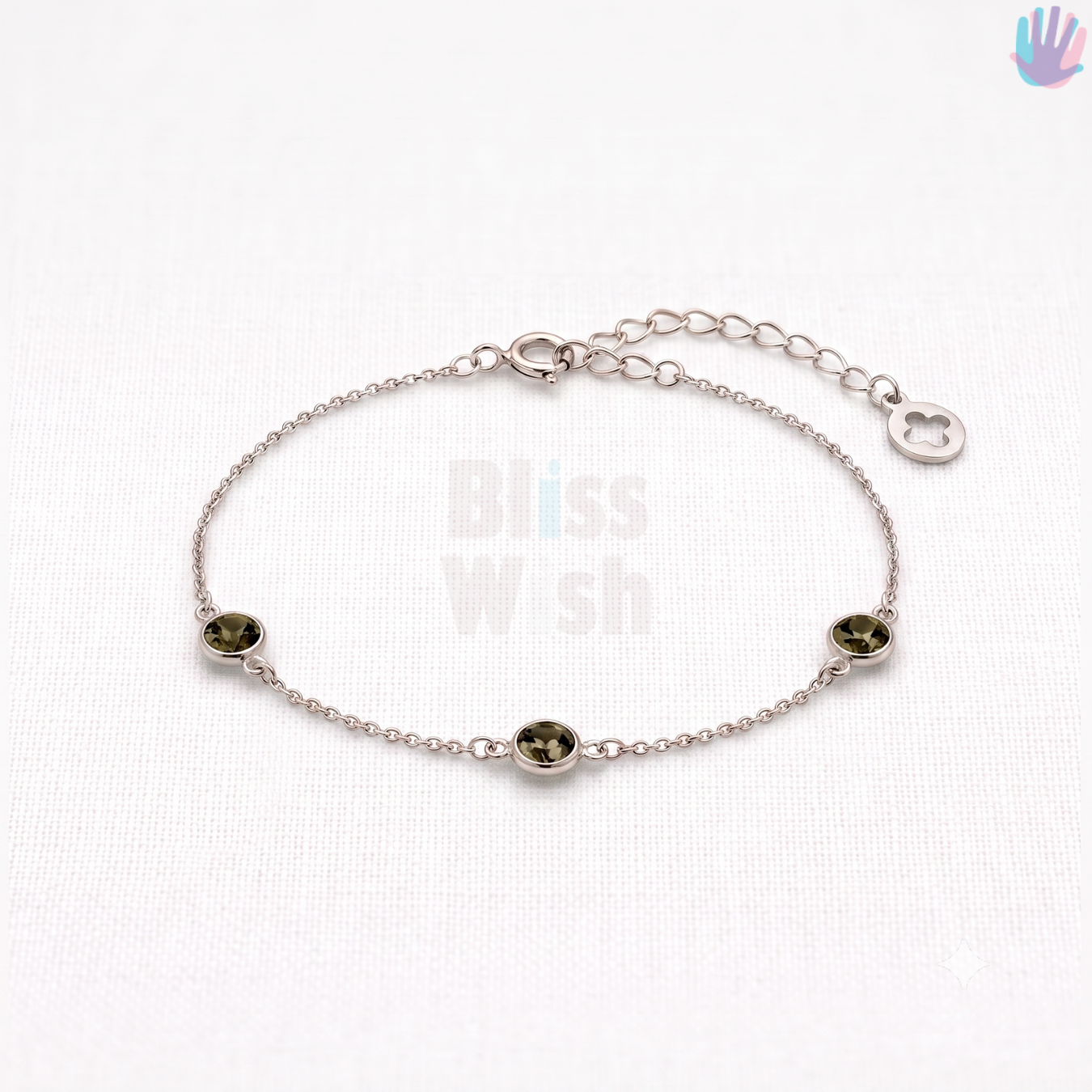 925 Sterling Silver CZ Stone Bracelet | BlissWish