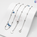 925 Sterling Silver Evil Eye Anklet | BlissWish